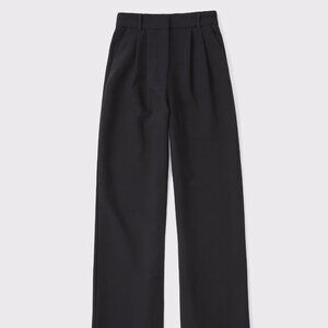 A&F Sloane Tailored Wide Leg Pant - Size 29 Black